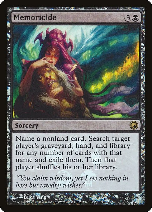 Memoricide, carta Magic di tipo Sorcery illustrata da Erica Yang