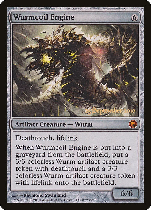 Wurmcoil Engine, carta Magic di tipo Artifact Creature — Phyrexian Wurm illustrata da Raymond Swanland