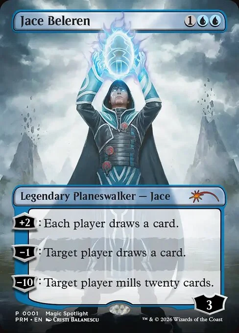 Jace Beleren, carta Magic di tipo Legendary Planeswalker — Jace illustrata da Cristi Balanescu