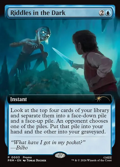Riddles in the Dark, carta Magic di tipo Instant illustrata da Tomas Duchek