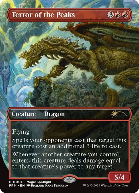 Terror of the Peaks, carta Magic di tipo Creature — Dragon illustrata da Richard Kane Ferguson