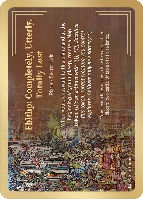 Fblthp: Completely, Utterly, Totally Lost, carta Magic di tipo Plane — Secret Lair illustrata da Marija Tiurina