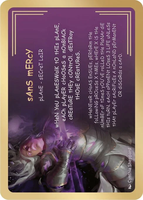 sAnS mERcY, carta Magic di tipo pLAnE — sECreT LaIR illustrata da Cynthia Sheppard