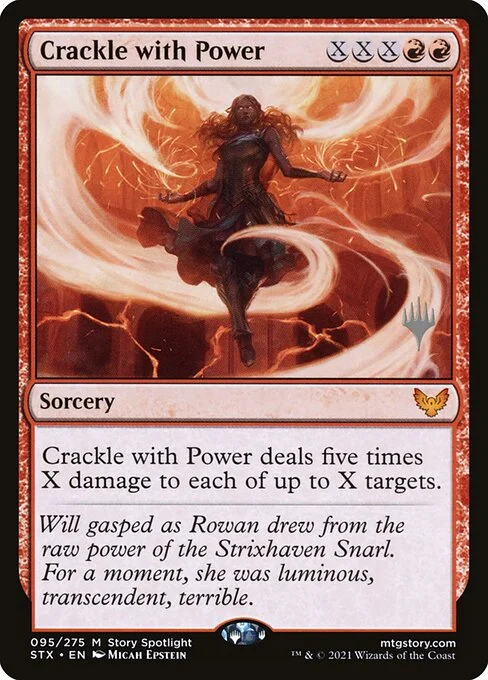 Crackle with Power, carta Magic di tipo Sorcery illustrata da Micah Epstein