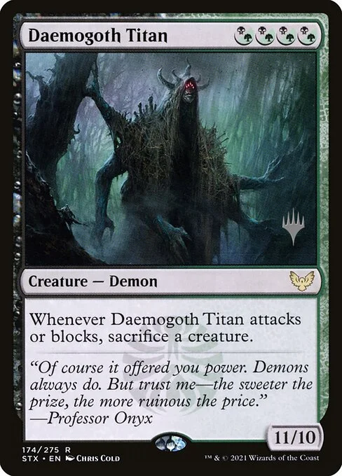 Daemogoth Titan, carta Magic di tipo Creature — Demon illustrata da Chris Cold