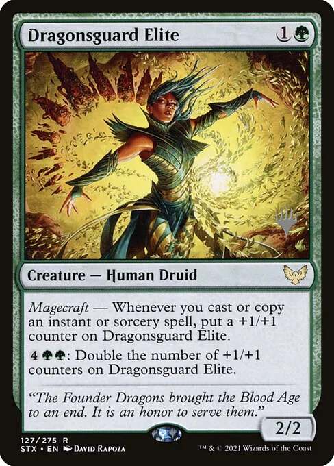 Dragonsguard Elite, carta Magic di tipo Creature — Human Druid illustrata da David Rapoza