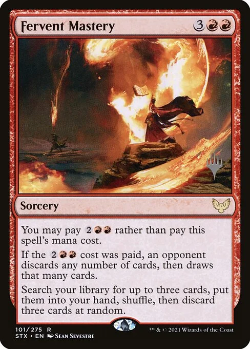 Fervent Mastery, carta Magic di tipo Sorcery illustrata da Sean Sevestre