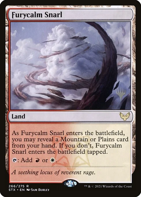 Furycalm Snarl, carta Magic di tipo Land illustrata da Sam Burley