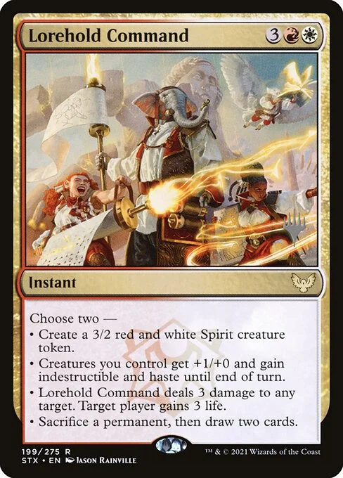 Lorehold Command, carta Magic di tipo Instant illustrata da Jason Rainville