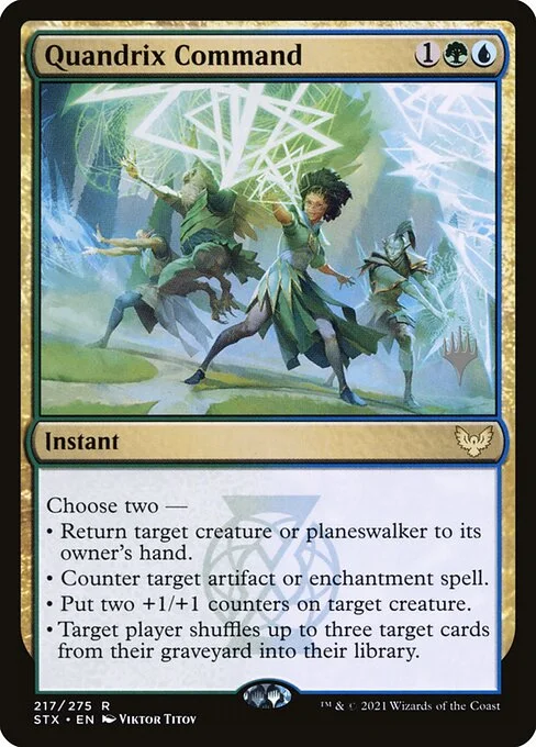 Quandrix Command, carta Magic di tipo Instant illustrata da Viktor Titov