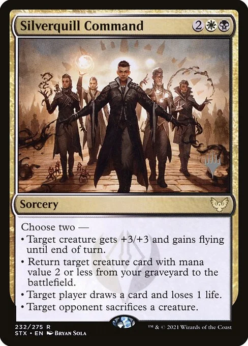 Silverquill Command, carta Magic di tipo Sorcery illustrata da Bryan Sola
