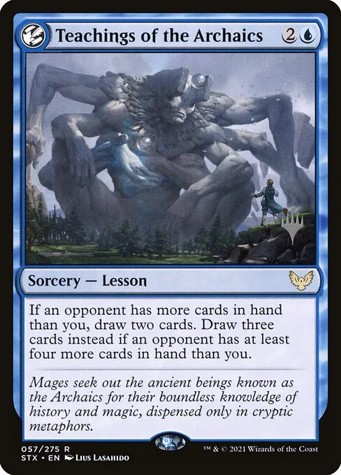 Teachings of the Archaics, carta Magic di tipo Sorcery — Lesson illustrata da Lius Lasahido