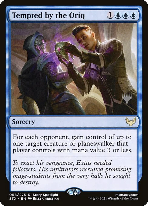 Tempted by the Oriq, carta Magic di tipo Sorcery illustrata da Billy Christian