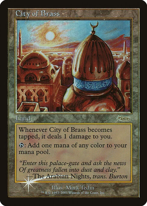 City of Brass, carta Magic di tipo Land illustrata da Mark Tedin