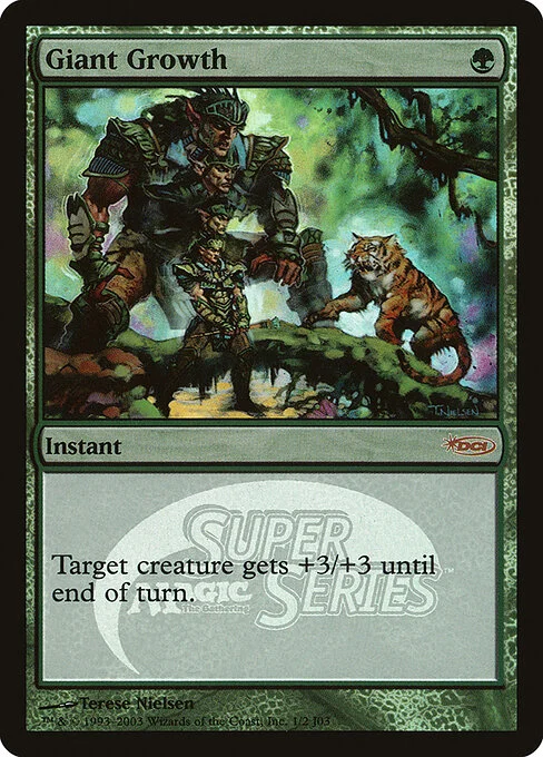 Giant Growth, carta Magic di tipo Instant illustrata da Terese Nielsen
