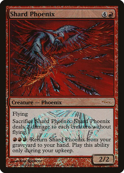 Shard Phoenix, carta Magic di tipo Creature — Phoenix illustrata da Ron Spencer