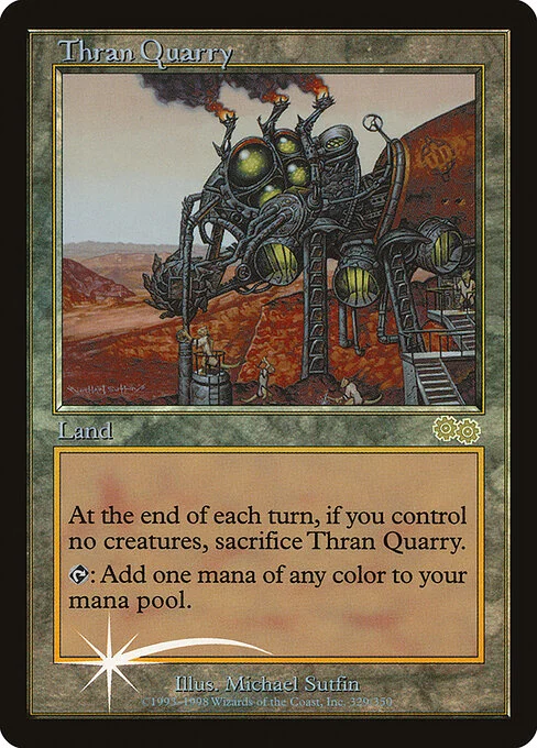 Thran Quarry, carta Magic di tipo Land illustrata da Michael Sutfin