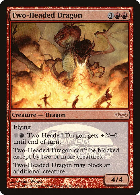 Two-Headed Dragon, carta Magic di tipo Creature — Dragon illustrata da Sam Wood