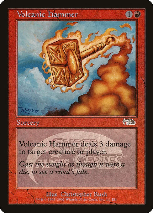 Volcanic Hammer, carta Magic di tipo Sorcery illustrata da Christopher Rush