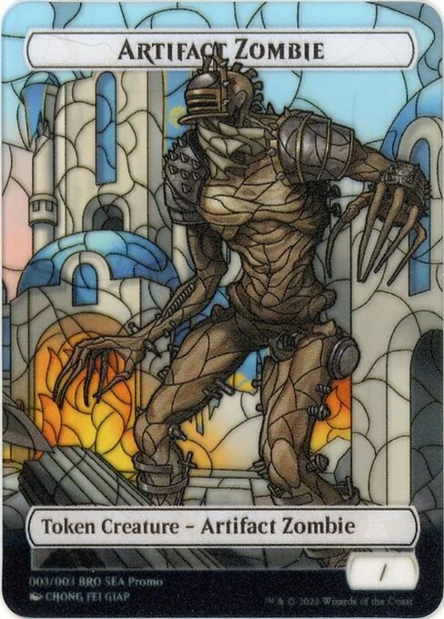 Artifact Zombie, carta Magic di tipo Token Artifact Creature — Zombie illustrata da Chong Fei Giap