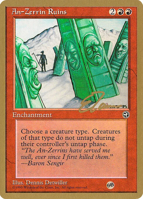 An-Zerrin Ruins, carta Magic di tipo Enchantment illustrata da Dennis Detwiller