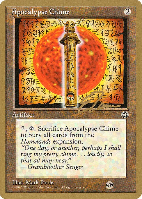 Apocalypse Chime, carta Magic di tipo Artifact illustrata da Mark Poole