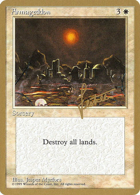 Armageddon, carta Magic di tipo Sorcery illustrata da Jesper Myrfors