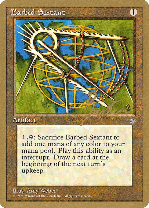 Barbed Sextant, carta Magic di tipo Artifact illustrata da Amy Weber
