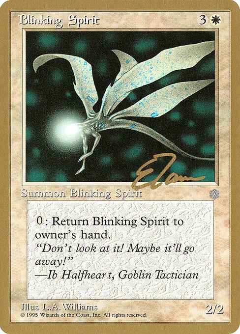 Blinking Spirit, carta Magic di tipo Creature — Spirit illustrata da Allen Williams