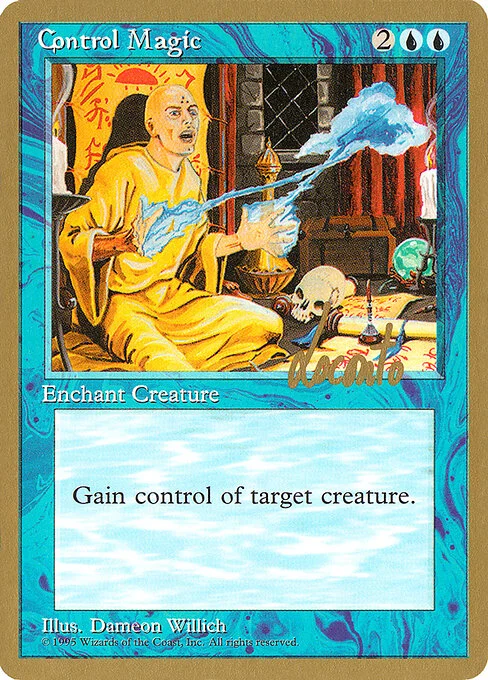 Control Magic, carta Magic di tipo Enchantment — Aura illustrata da Dameon Willich
