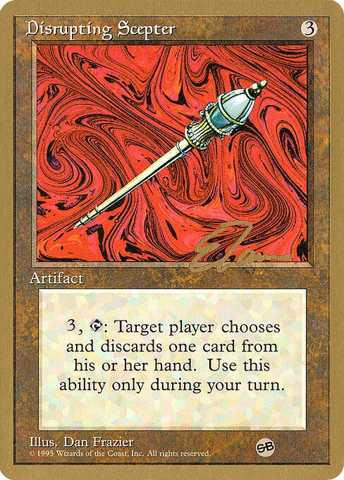 Disrupting Scepter, carta Magic di tipo Artifact illustrata da Dan Frazier