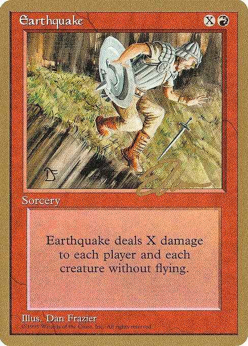 Earthquake, carta Magic di tipo Sorcery illustrata da Dan Frazier