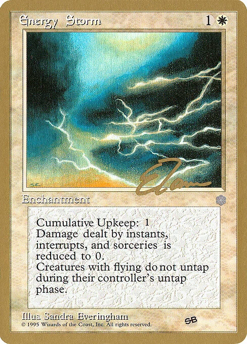 Energy Storm, carta Magic di tipo Enchantment illustrata da Sandra Everingham