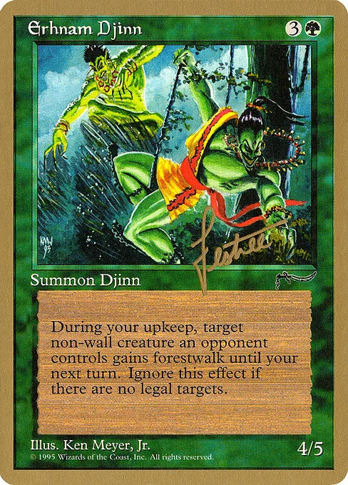 Erhnam Djinn, carta Magic di tipo Creature — Djinn illustrata da Ken Meyer, Jr.