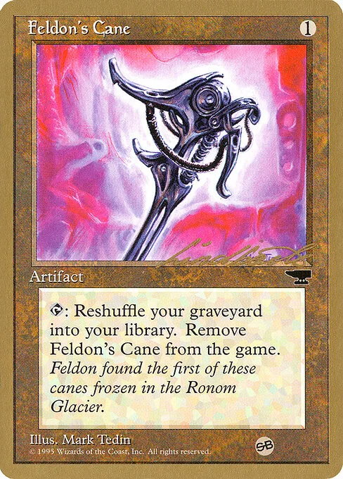 Feldon's Cane, carta Magic di tipo Artifact illustrata da Mark Tedin