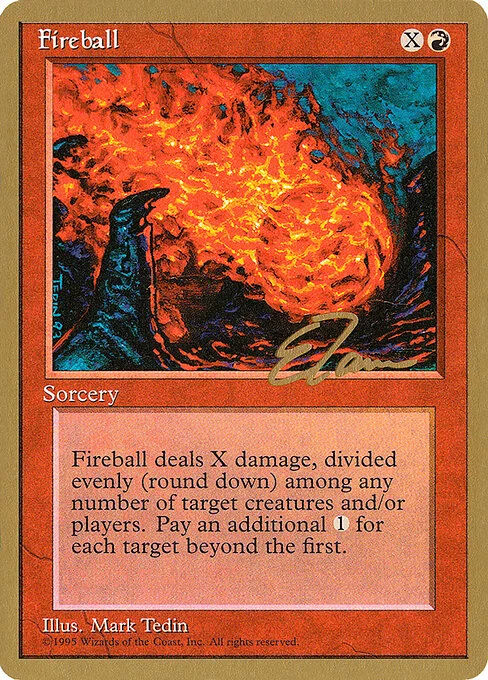 Fireball, carta Magic di tipo Sorcery illustrata da Mark Tedin