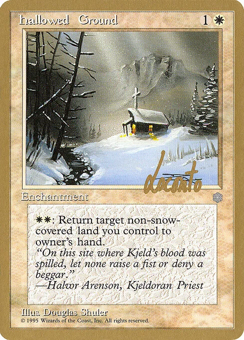 Hallowed Ground, carta Magic di tipo Enchantment illustrata da Douglas Shuler