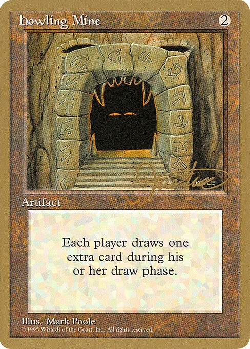 Howling Mine, carta Magic di tipo Artifact illustrata da Mark Poole