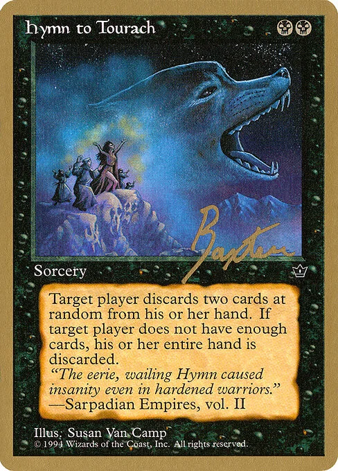 Hymn to Tourach, carta Magic di tipo Sorcery illustrata da Susan Van Camp