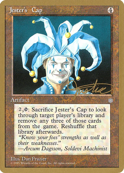 Jester's Cap, carta Magic di tipo Artifact illustrata da Dan Frazier