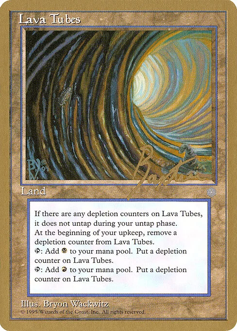 Lava Tubes, carta Magic di tipo Land illustrata da Bryon Wackwitz