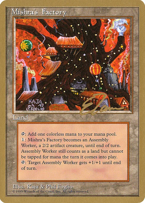 Mishra's Factory, carta Magic di tipo Land illustrata da Kaja Foglio & Phil Foglio