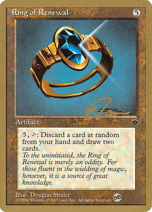 Ring of Renewal, carta Magic di tipo Artifact illustrata da Douglas Shuler