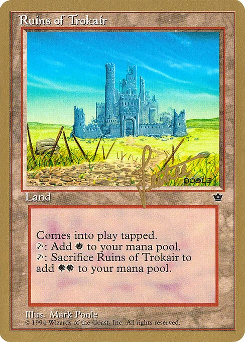 Ruins of Trokair, carta Magic di tipo Land illustrata da Mark Poole