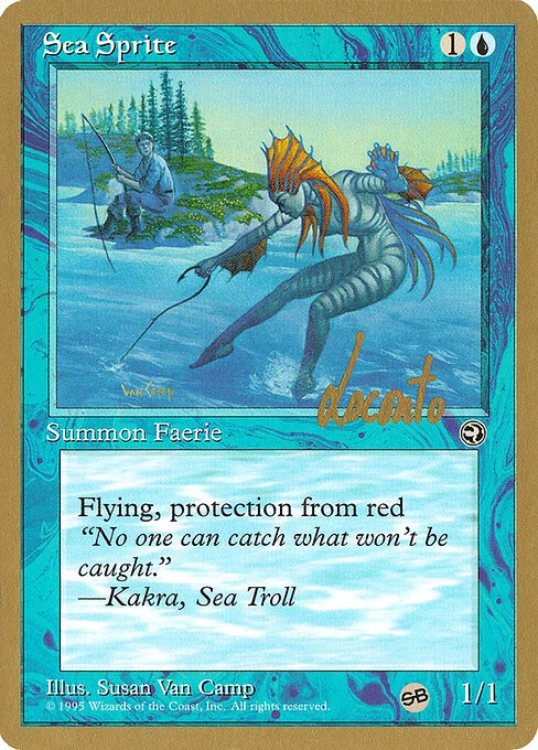 Sea Sprite, carta Magic di tipo Creature — Faerie illustrata da Susan Van Camp