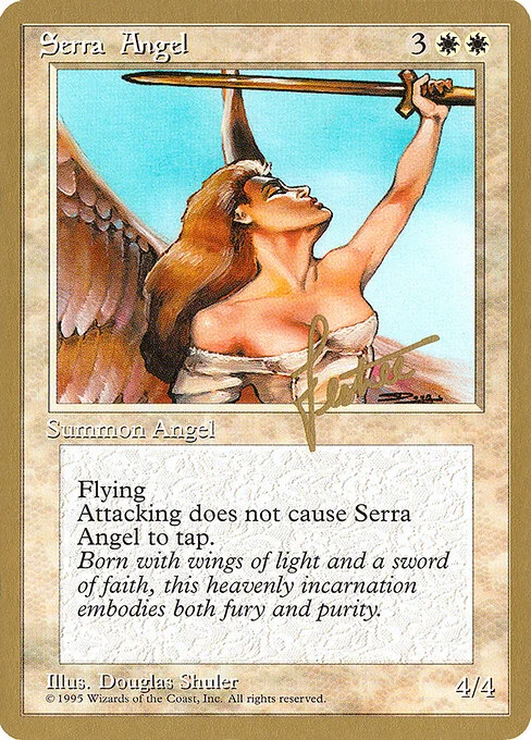 Serra Angel, carta Magic di tipo Creature — Angel illustrata da Douglas Shuler