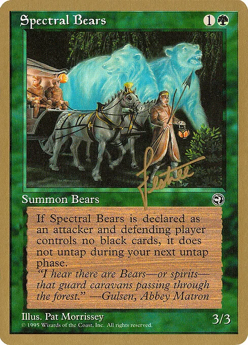 Spectral Bears, carta Magic di tipo Creature — Bear Spirit illustrata da Pat Lewis