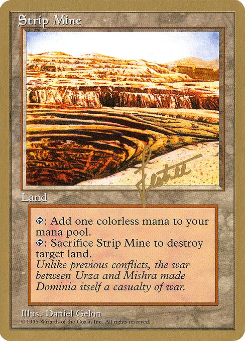 Strip Mine, carta Magic di tipo Land illustrata da Daniel Gelon