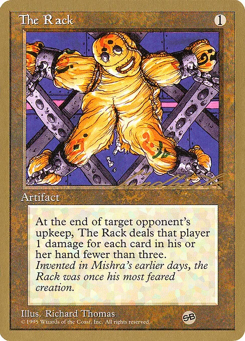 The Rack, carta Magic di tipo Artifact illustrata da Richard Thomas