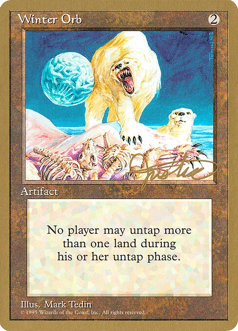 Winter Orb, carta Magic di tipo Artifact illustrata da Mark Tedin